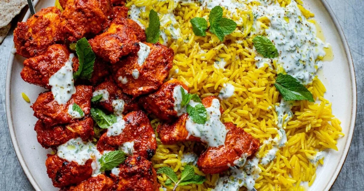 Air Fryer Tandoori Chicken and Rice