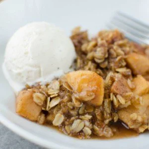 Apple Caramel Crumble in Slow Cooker