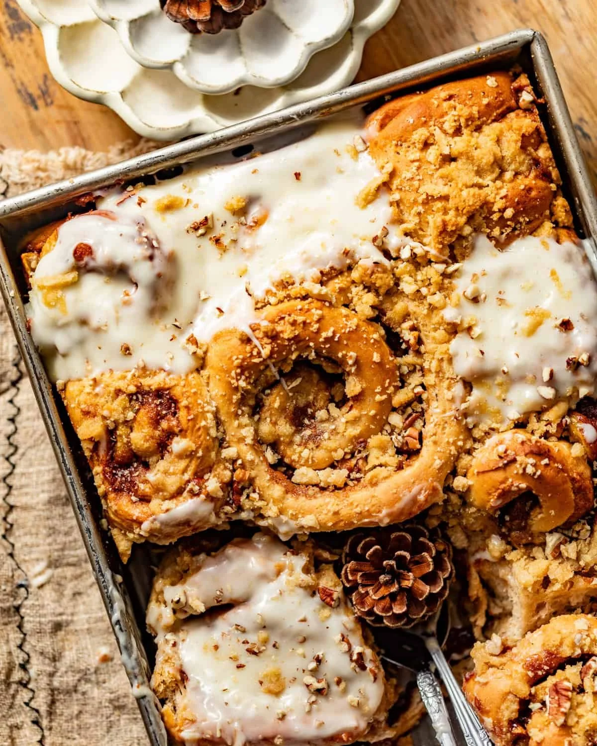 Banana Bread Swirl Cinnamon Rolls