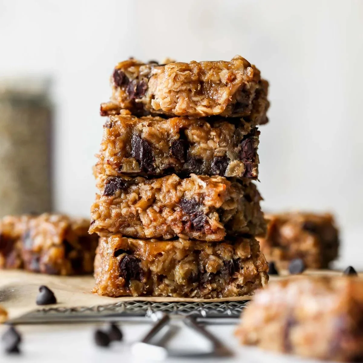 Banana Oat Bars with Peanut Butter