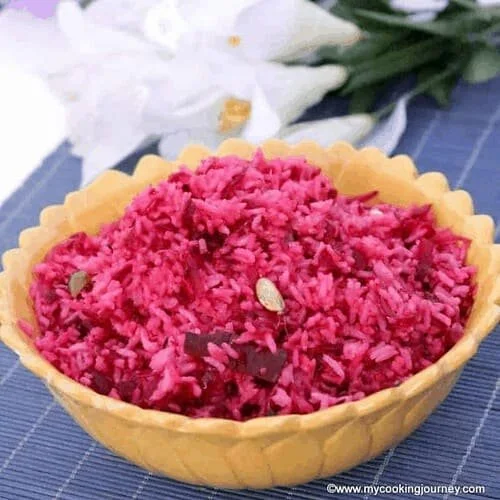Beetroot Rice Pilaf