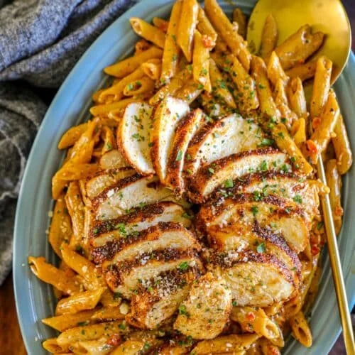 Blackened Chicken Alfredo Pasta