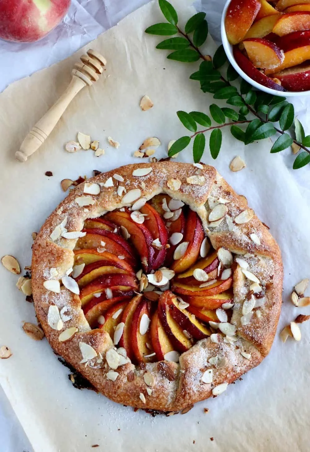 Buttermilk-Crust Honey Peach Galette