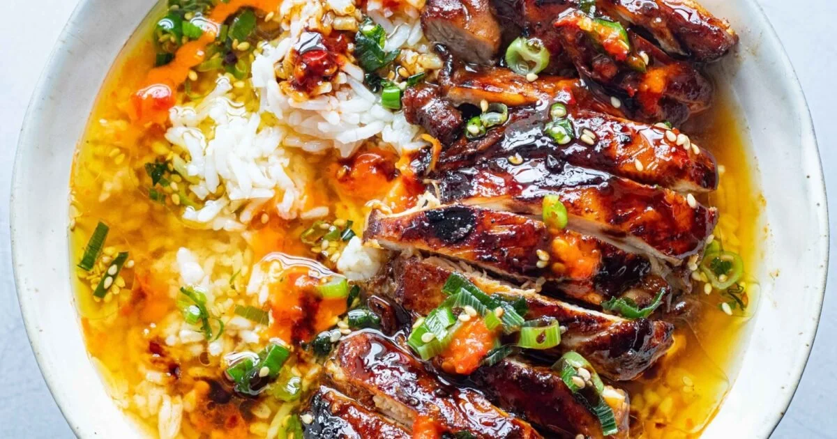 Caramelised Soy Chicken with Rice