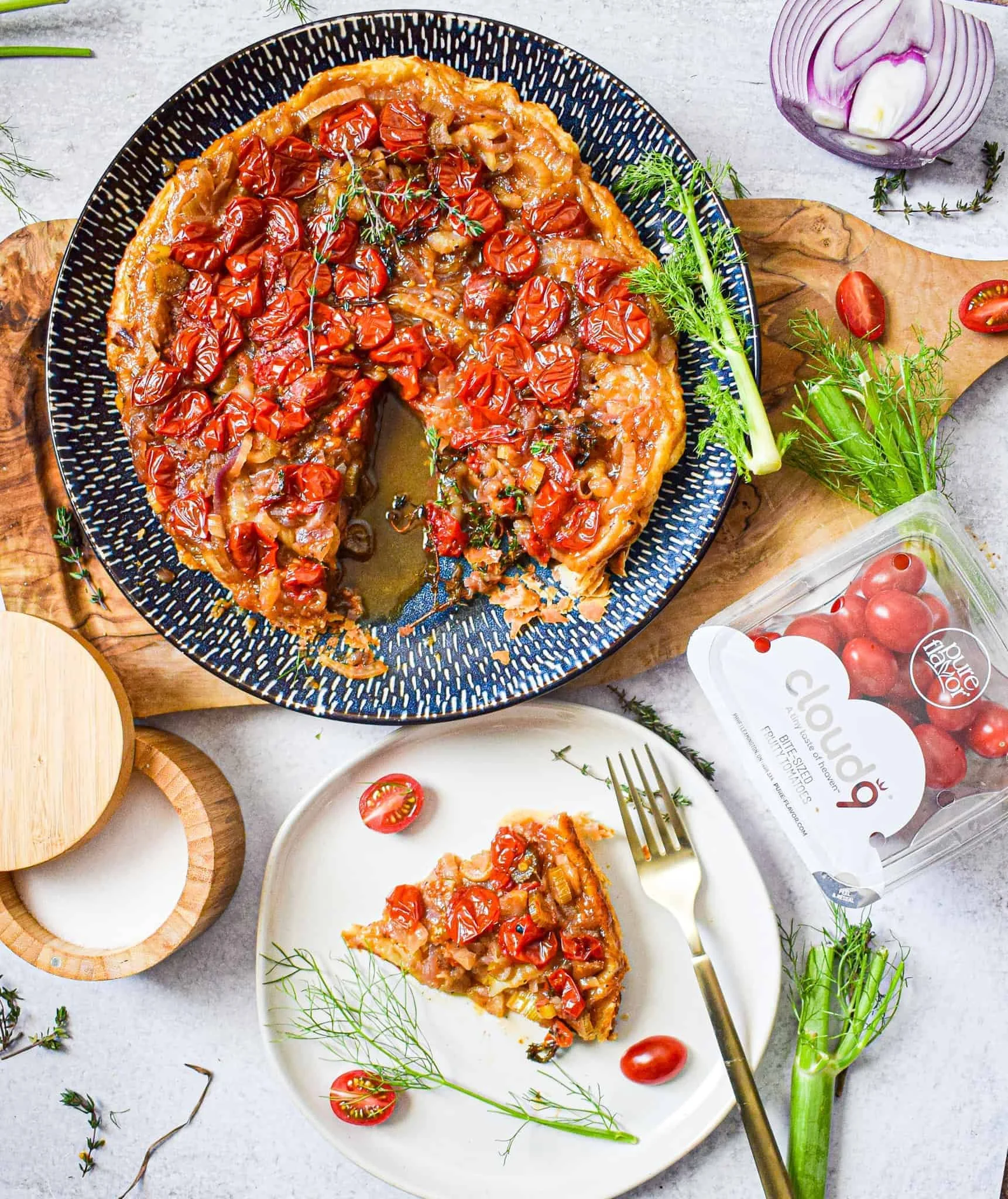 Caramelized Tomato Fennel Tart