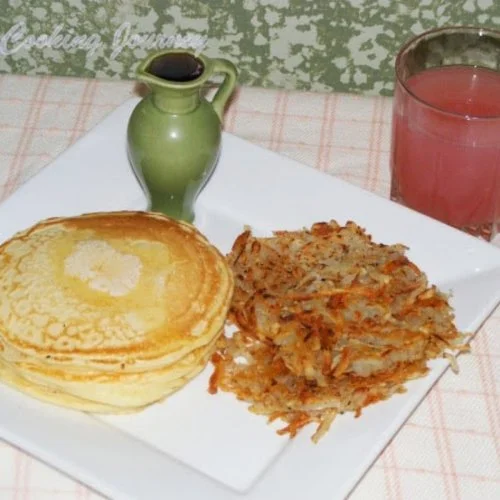 Classic American Pancakes and Hash Browns