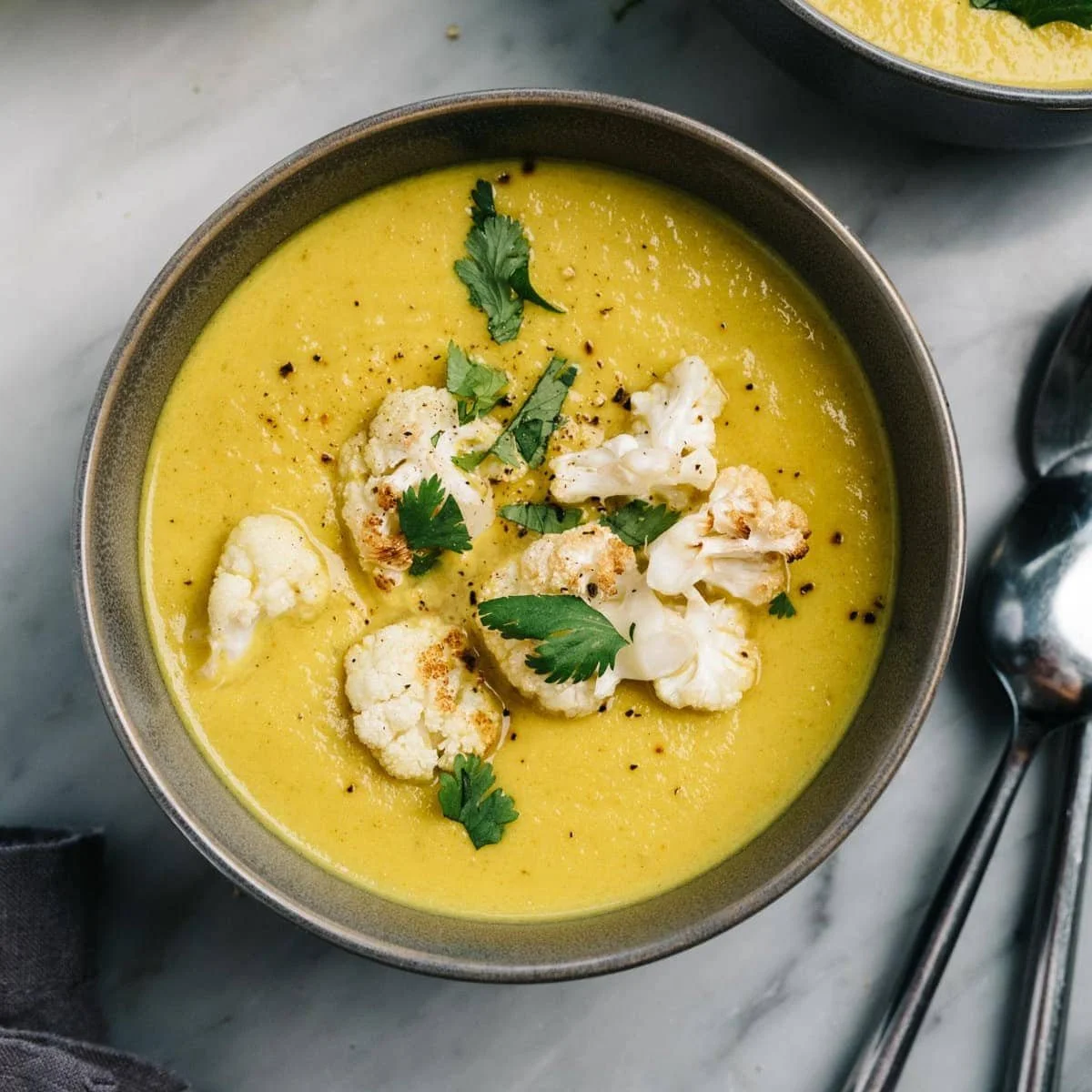 Creamy Curried Cauliflower Soup