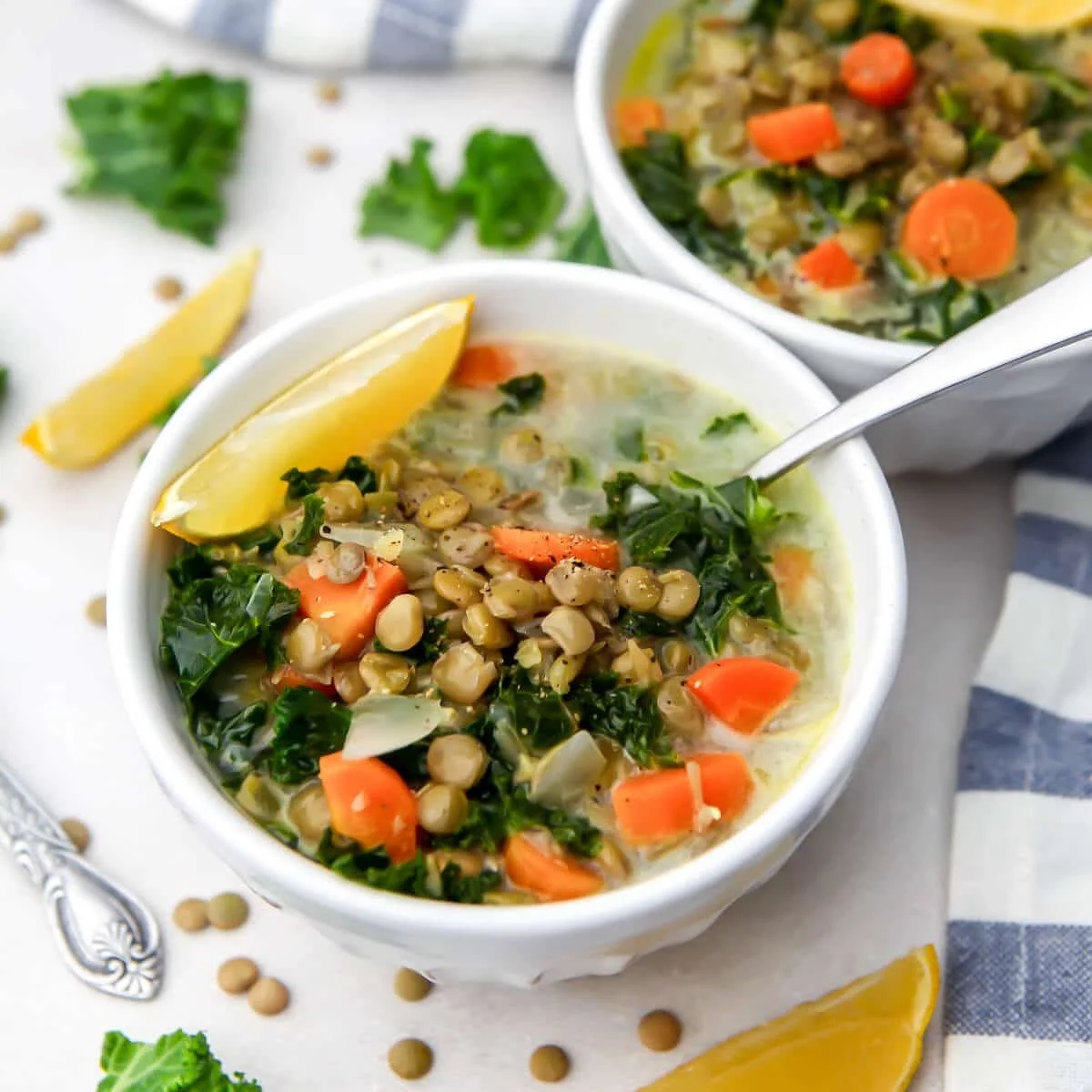 Creamy Kale Lentil Soup