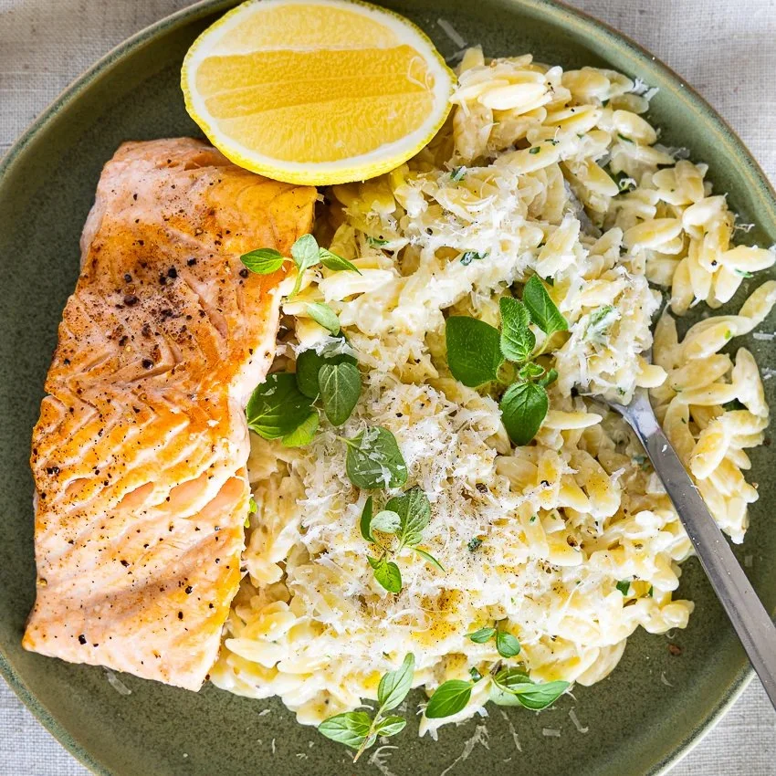 Creamy Lemon Parmesan Orzo