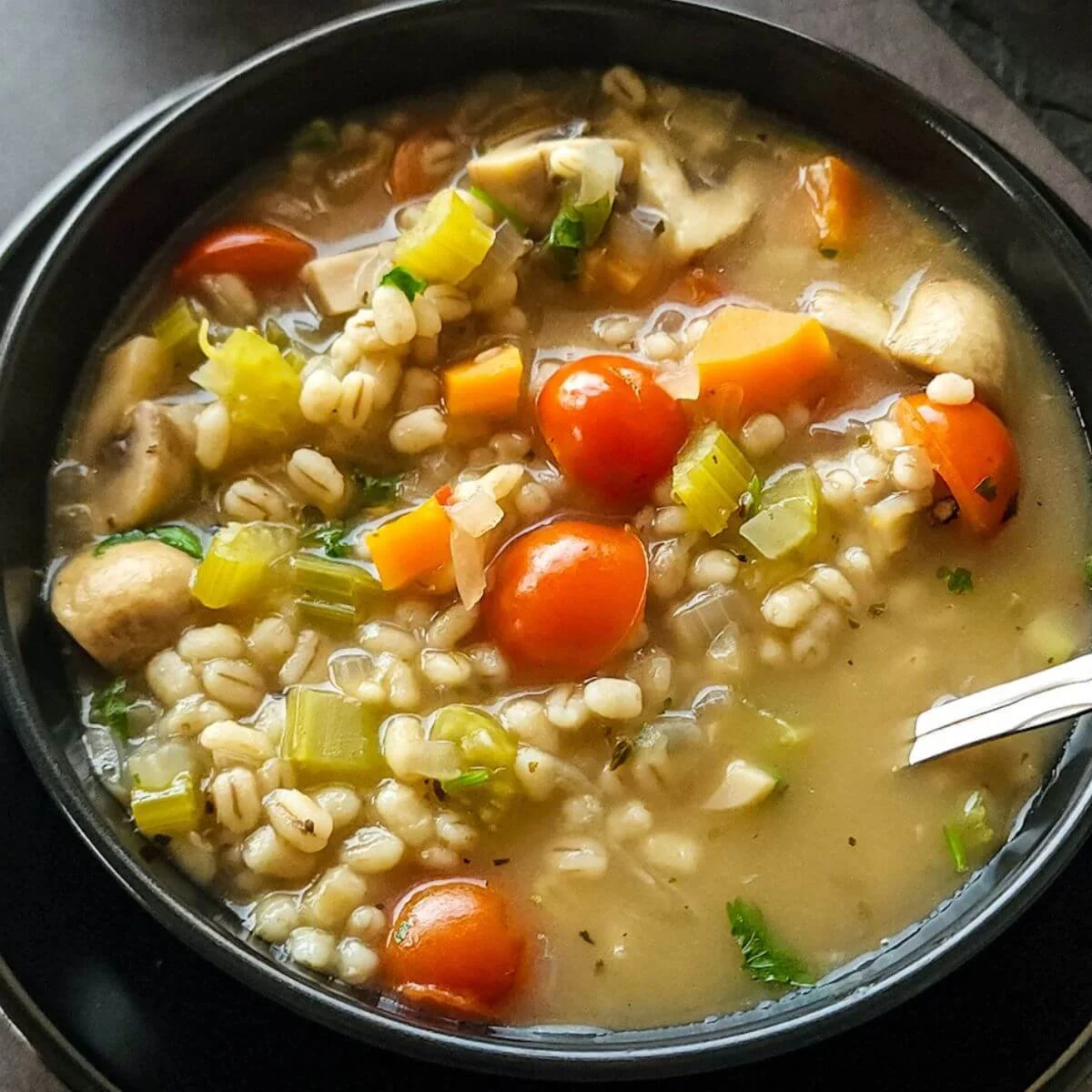 Creamy Mushroom and Barley Soup