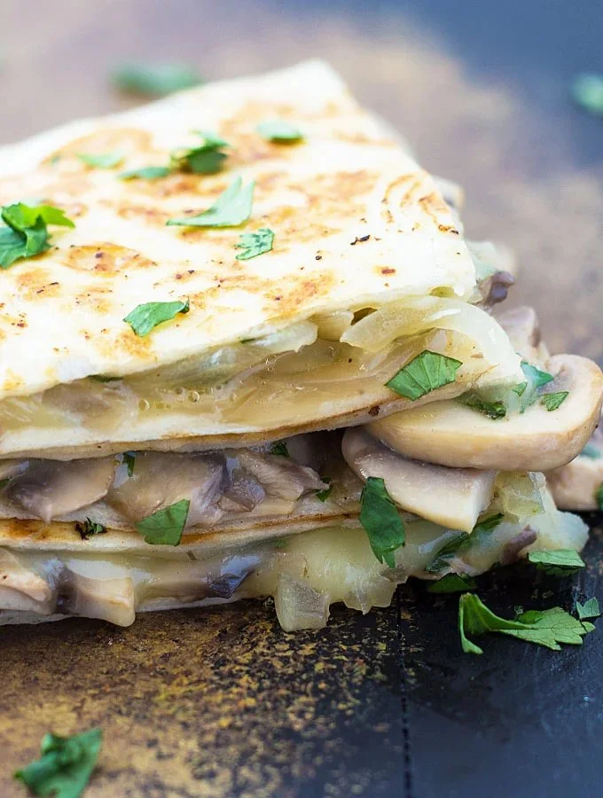 Creamy Mushroom Quesadillas