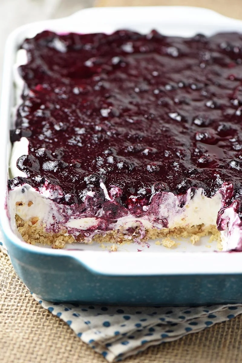 Creamy No Bake Blueberry Dessert