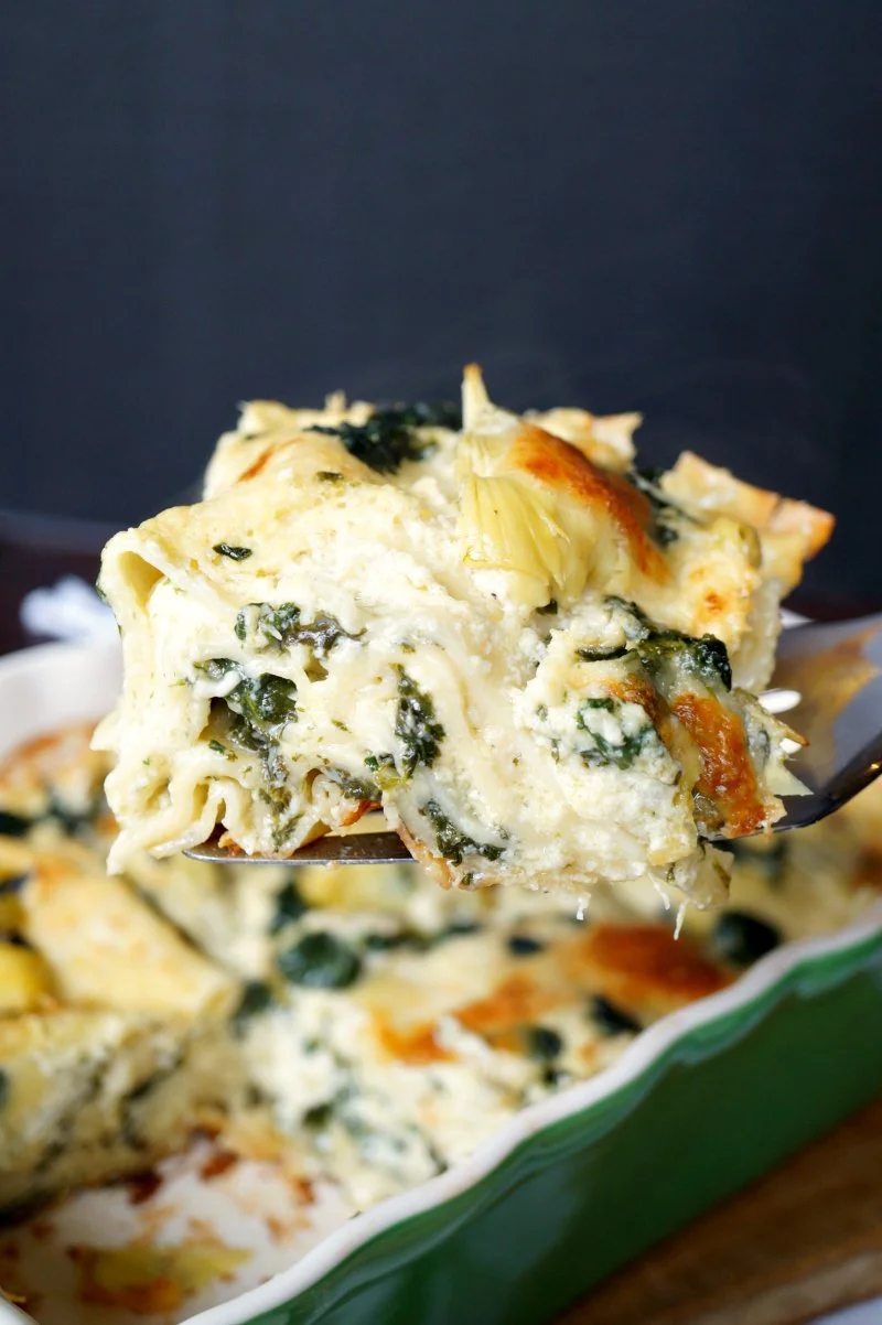 Creamy Spinach Artichoke Lasagna