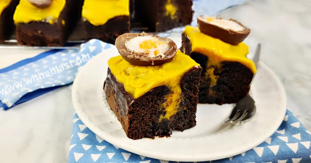 Creme Egg Poke Cake Delight