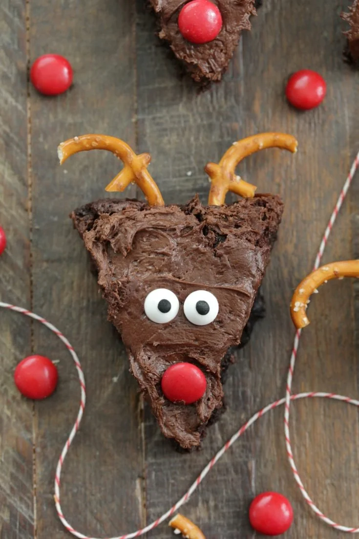 Festive Reindeer Chocolate Brownies