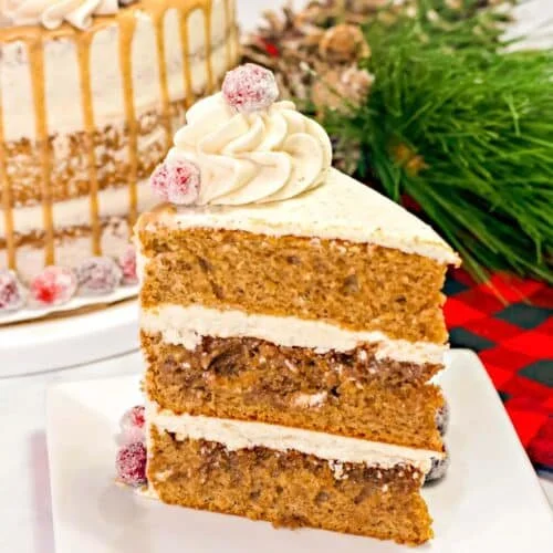 Holiday Spice Cake with Cinnamon Frosting
