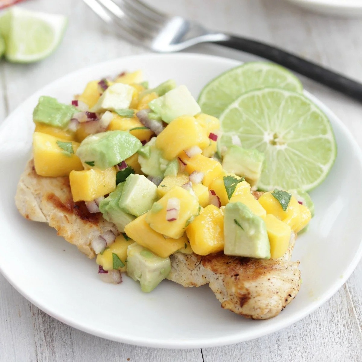 Honey Lime Chicken with Mango Salsa