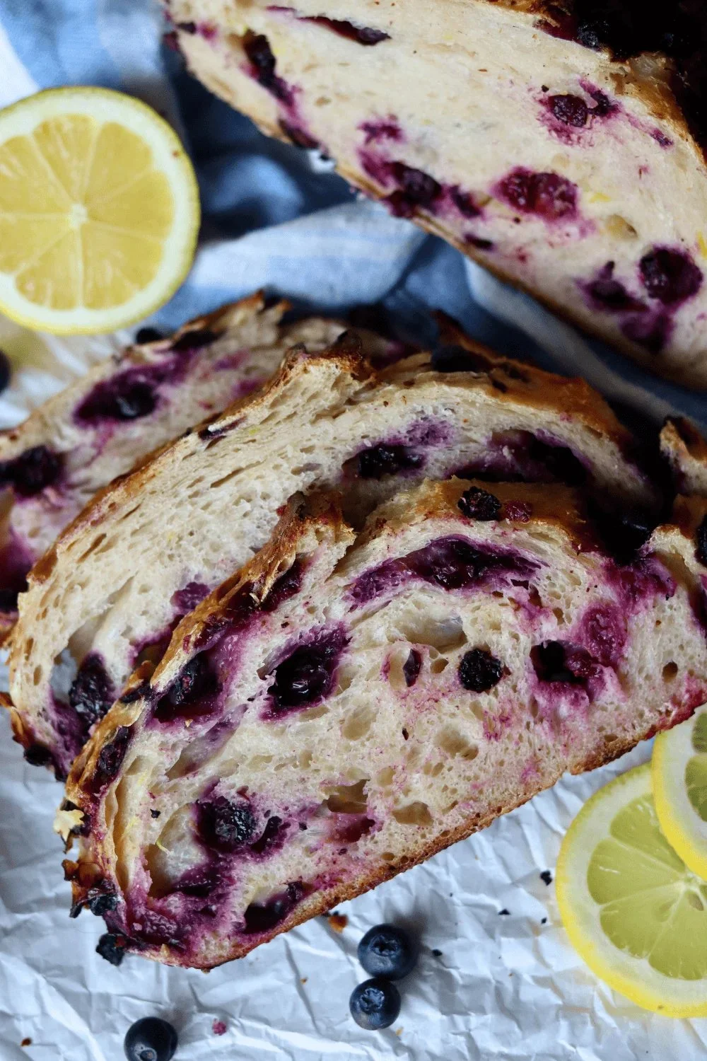 Lemon Blueberry Sourdough Bread