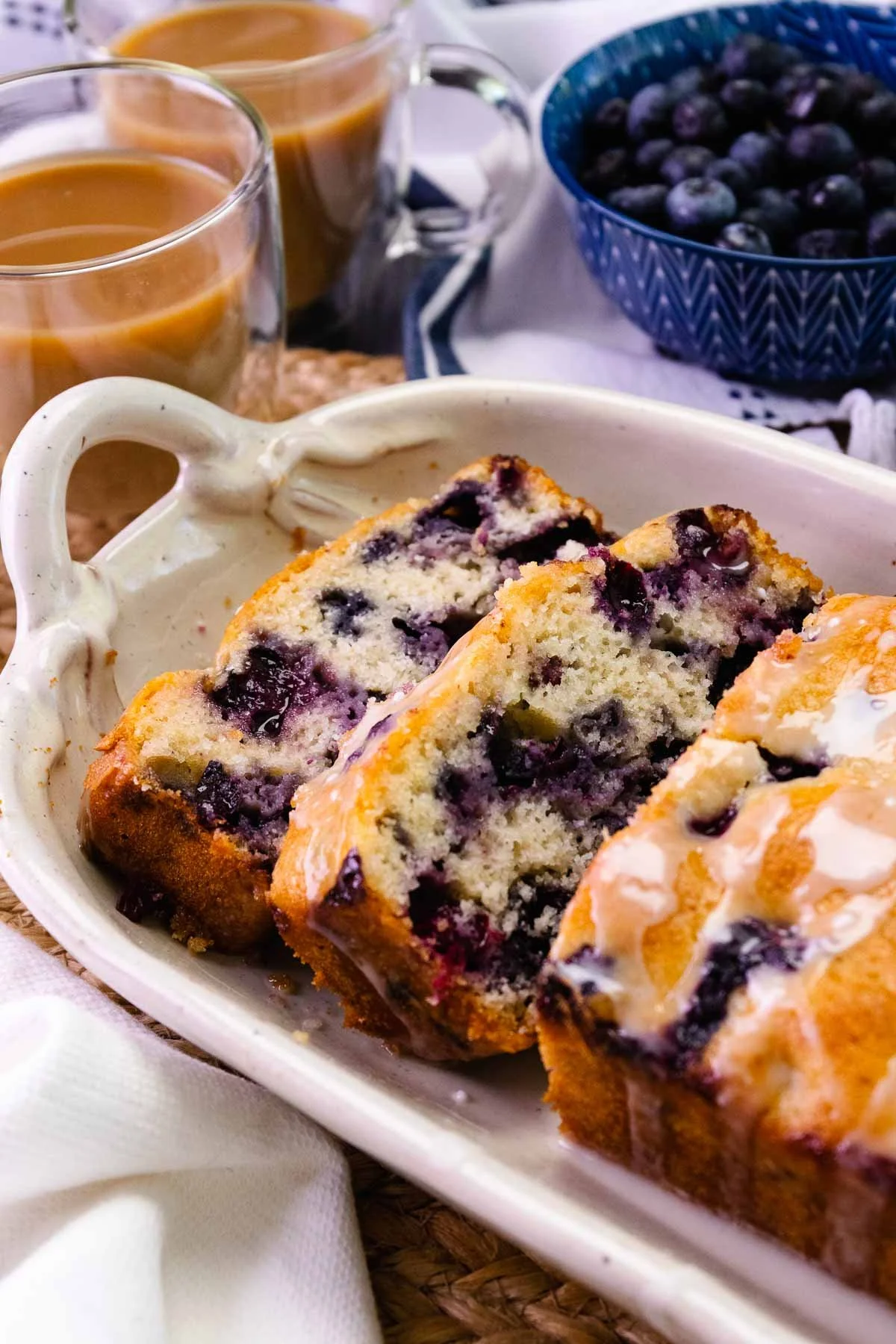 Lemon-Glazed Blueberry Bread