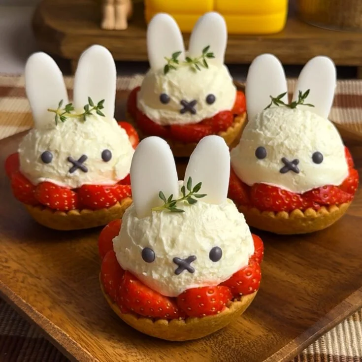 Miffy Themed Strawberry Cheesecake Tartlets