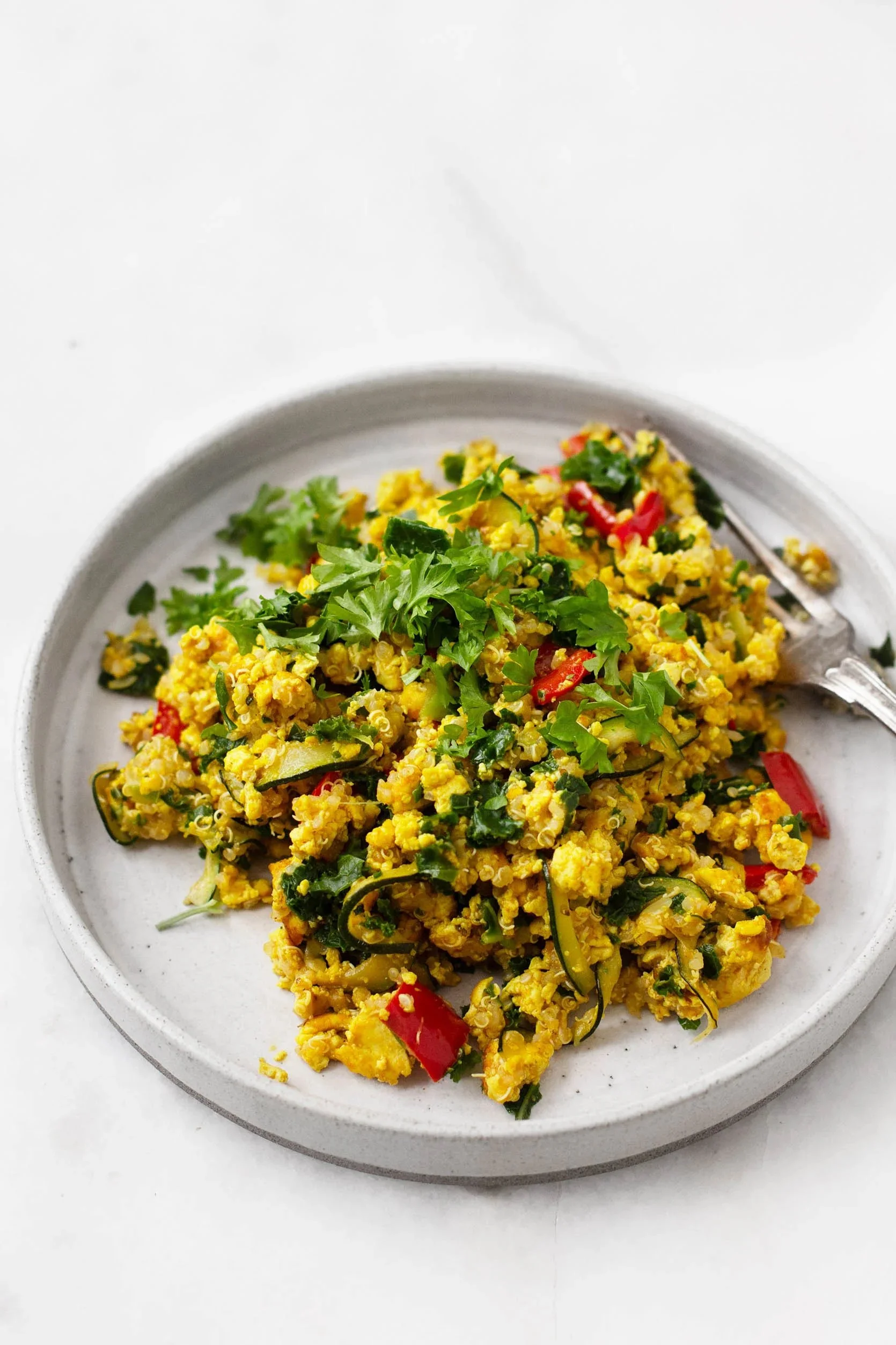 Quinoa Tofu Veggie Scramble