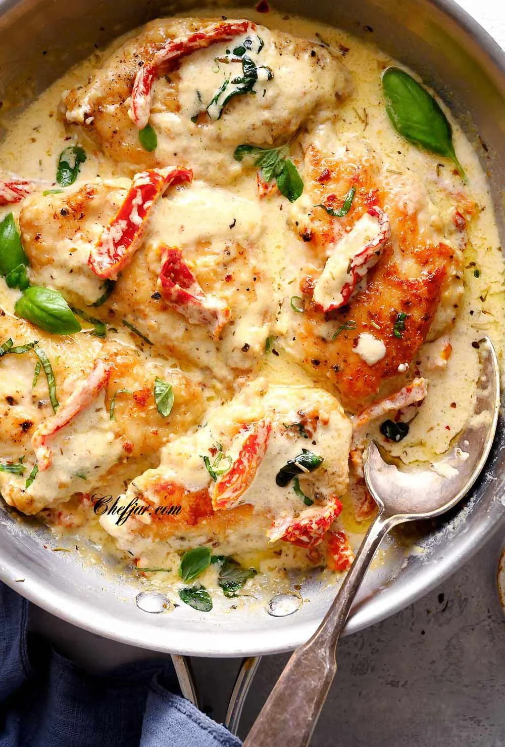 Romantic Creamy Chicken Dinner