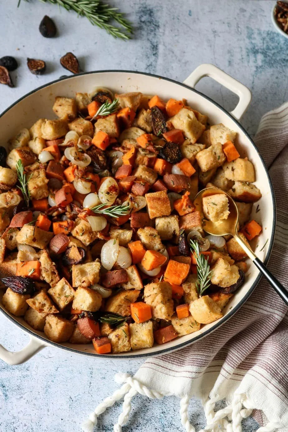Rosemary Fig Sweet Potato Stuffing