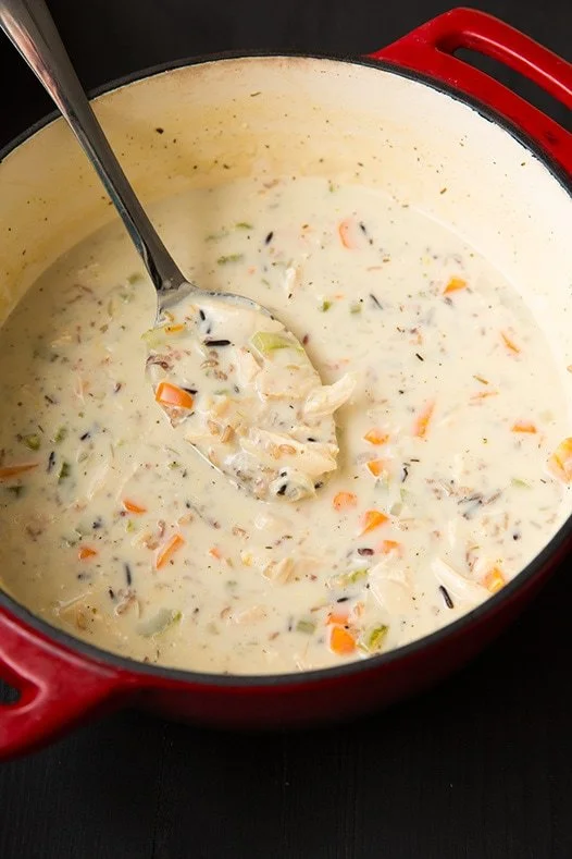 Silky Chicken and Wild Rice Soup