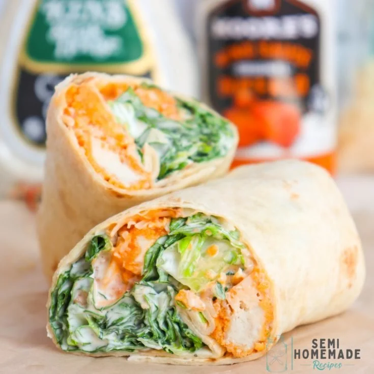 Spicy Buffalo Chicken Caesar Wrap