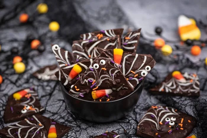 Spooky Halloween Chocolate Bark