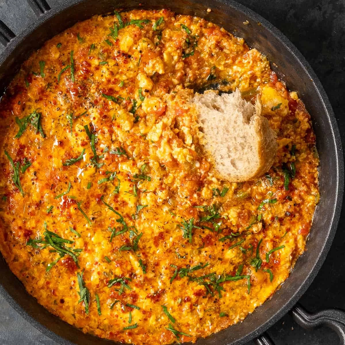 Turkish Menemen: Tomato Scrambled Eggs