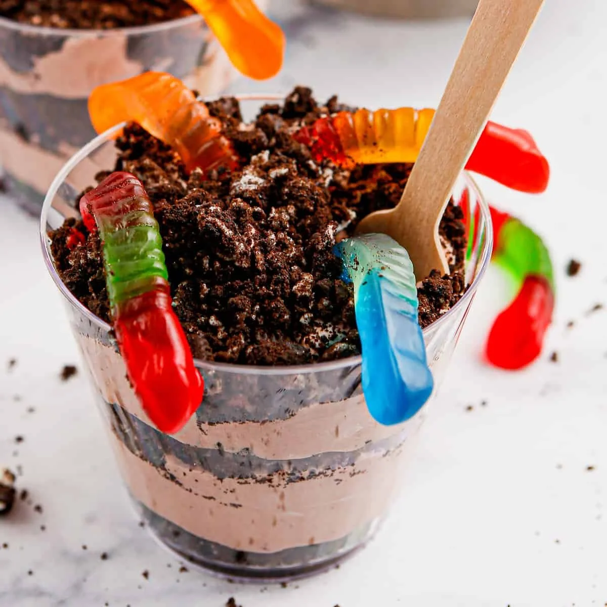 Worms in Dirt Pudding Cups